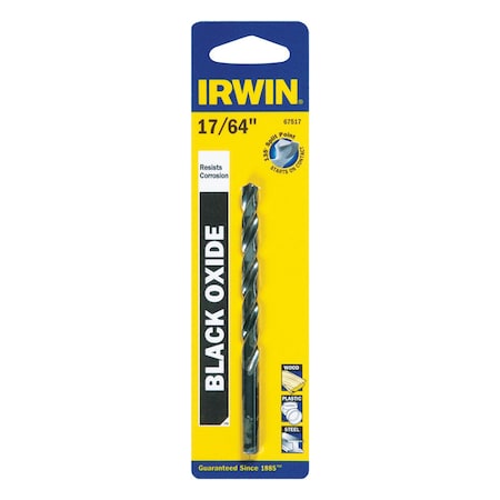 Irwin DRILL BIT17/64 in BLK OXIDE 67517